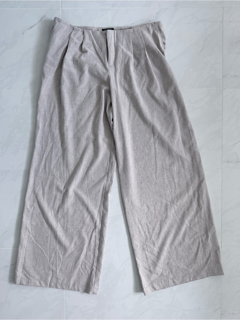 Target Wild Fable Knit Lounge Pants Heathered Oatmeal Beige Stretch - size 8